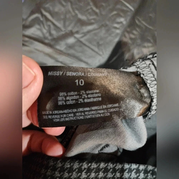 Nine West Heidi Pullon Skinny Pants - Blk/Gray Size 10 - Picture 5 of 5